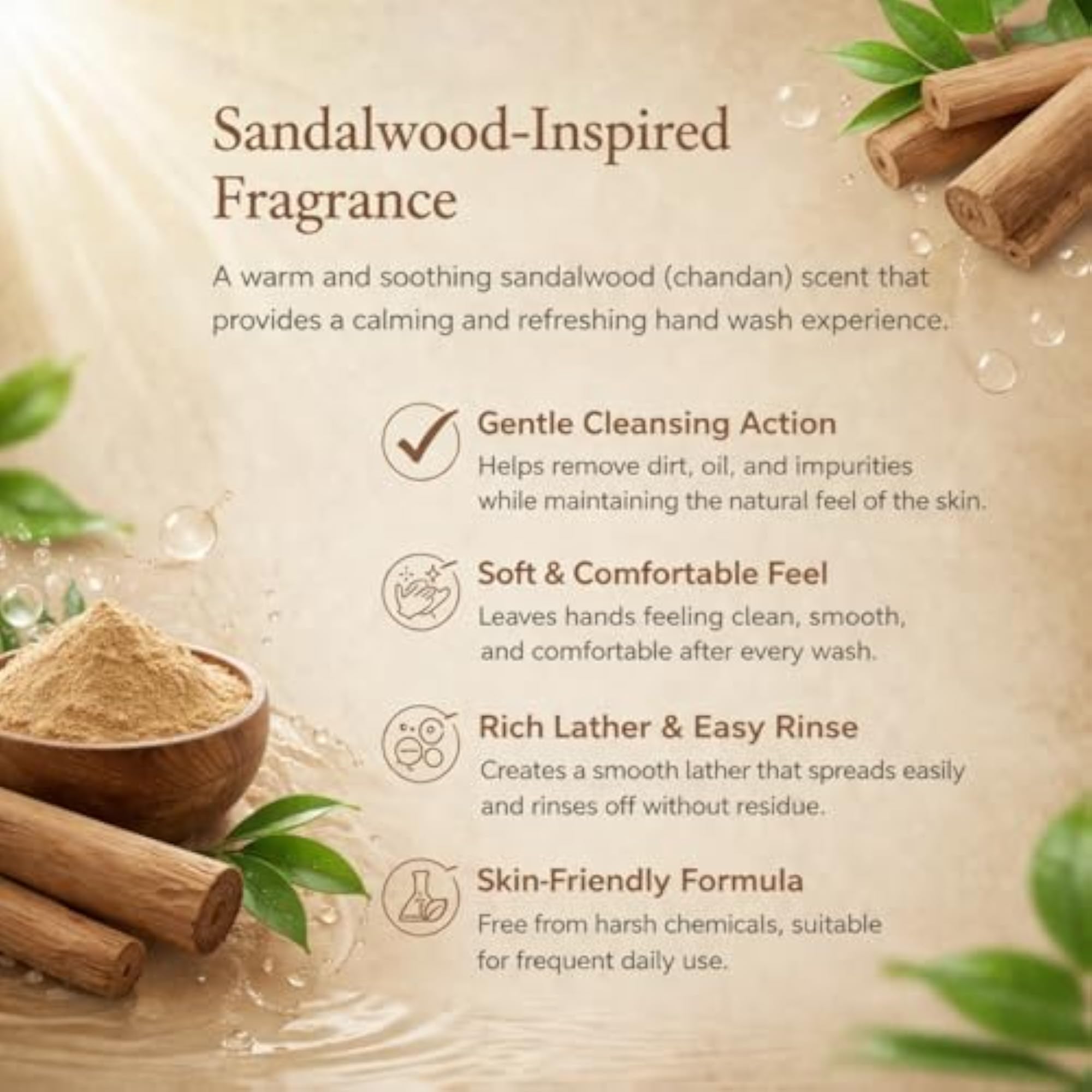 Sandalwood Soothing Hand Wash, Pack of 3