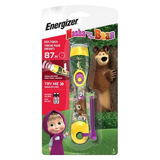 Energizer Ficklampa för barn, Masha & The Björn, batterier ingår