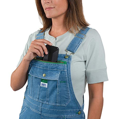 Liberty Womens Washed Denim Bib Overalls, Light Stone Washed, Medium #TOP3