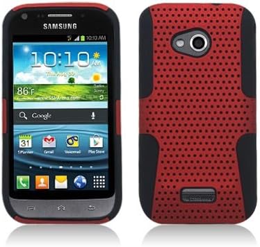 Aimo Wireless SAML300PCPA003 Hybrid Armor Cheeze Case for Samsung Galaxy Victory 4G LTE L300 - Retail Packaging - Black/Red