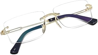 ARICKS Rectangle Sunglasses for Women Men Vintage Rimless Square Sun Glasses Price In India