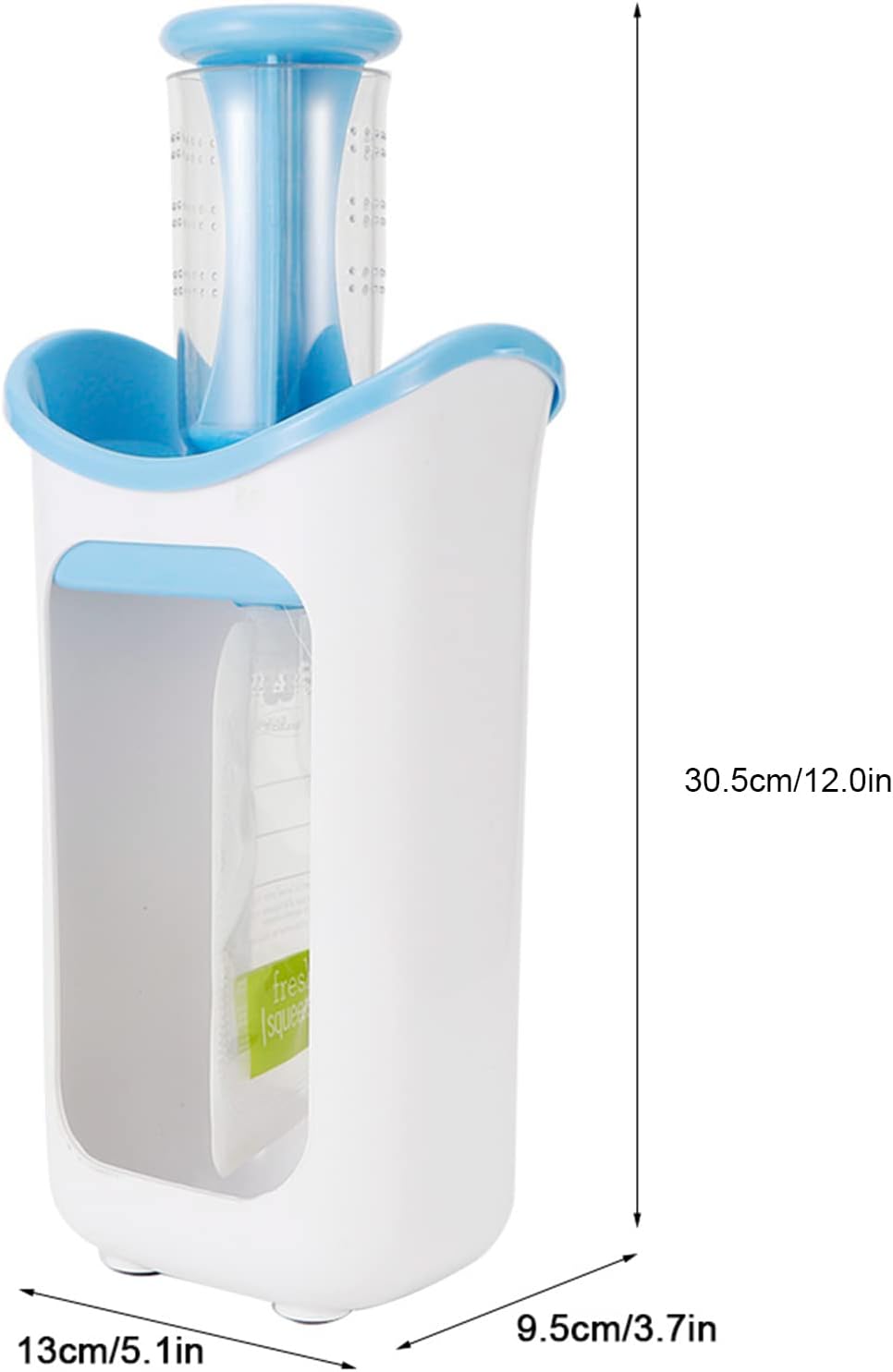 Baby Food Pouch Maker, Pouch Filling Station, Squeeze Station Press Store System Portable Children Fruit Puree Squeezer Food Pouches for Home Kitchen(Blue)