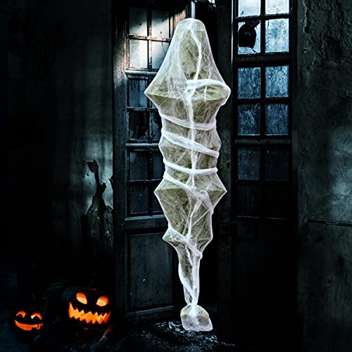 Halloween Hängende Kokon Leichen-Requisiten, gruselige Halloween Party Dekorationen Hängender Körper Cover
