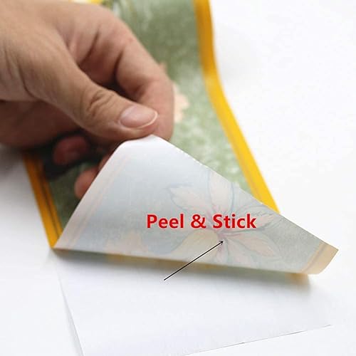 Miniatura 4 de TOOLDECO Papel tapiz autoadhesivo con diseño floral rojo, para encimera de cocina, azulejos, adhesivo para baño, cocina, pared, techo, 4.2 pulgadas