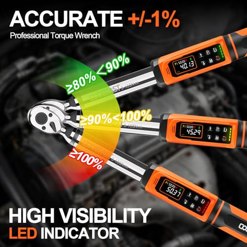 coobeast Digital Torque Wrench 3/8 Drive