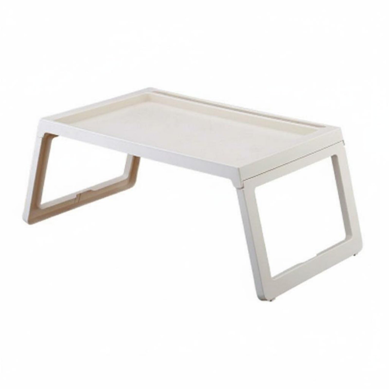 Couch Lap Desk Foldable Folding Laptop Table Space-Saving Bed Tray Table for Students, Dorm Room, Bedroom, Beige-picture-23