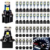 BBTO 40 Set 194 168 T5 T10 LED Bulbs with Sockets, Non Polarity, Dimmable, 300lm Instrument Dash Cluster Map...