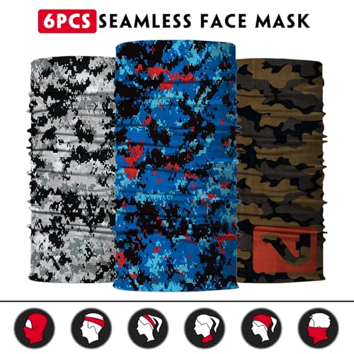 Image of Neck Gaiter for Men Women Headwear Bandana Head Wrap Face Scarf Mask Cover Warmer Balaclava-Seamless & Versatile