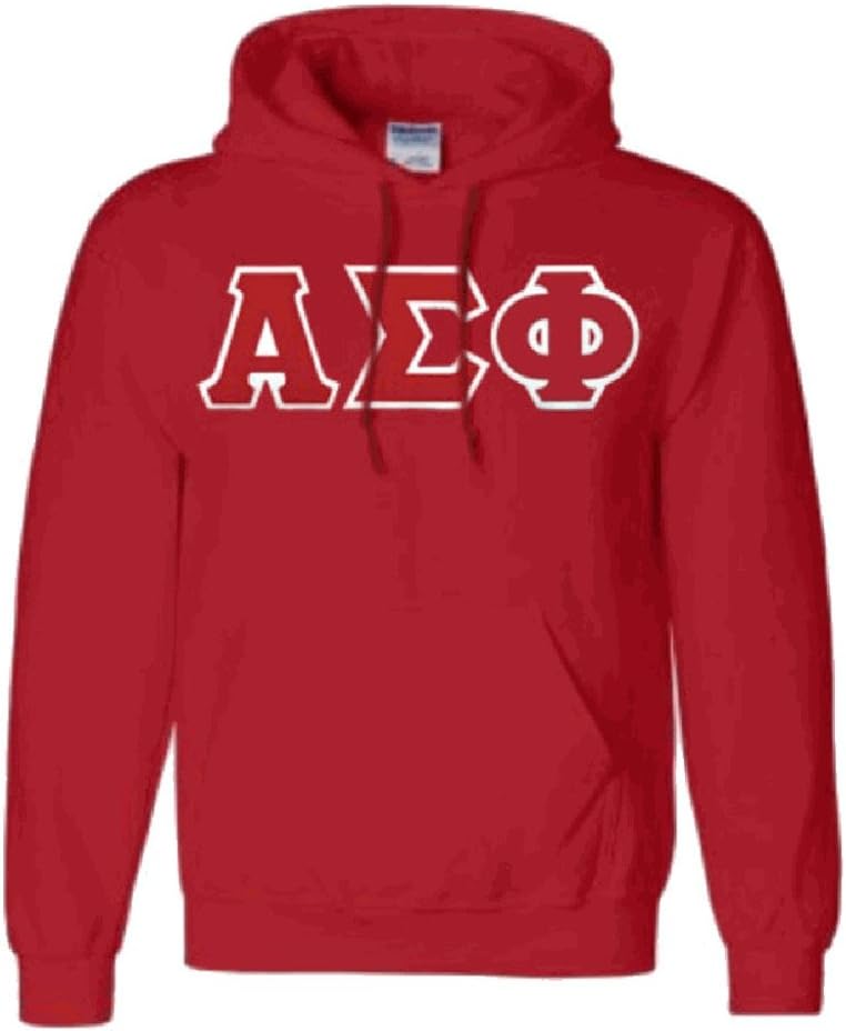 Greekgear Alpha Sigma Phi Lettered Hooded Sweatshirt