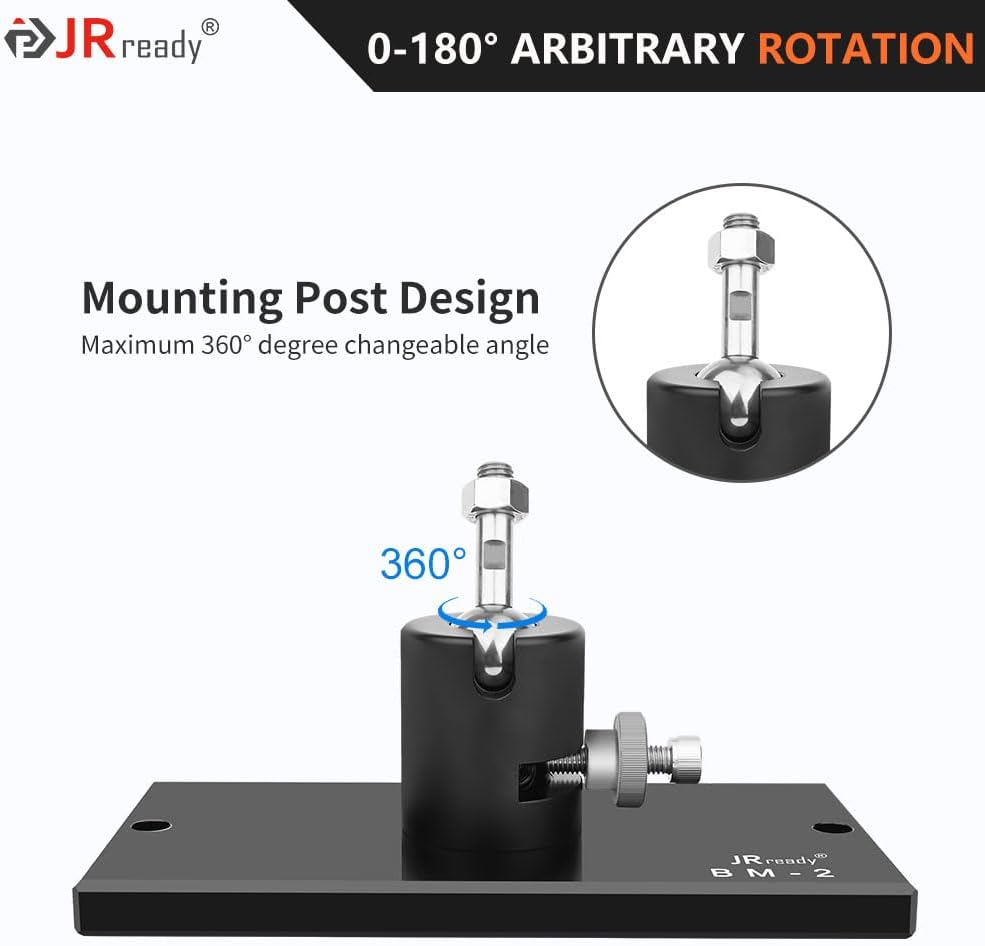 JRready BM-2 Adjustable Bench Mount for Use with YJQ-W1Q/YJQ-W2Q/YJQ-W7Q/YJQ-W2DTQ Series Pneumatic Crimping Tools,Pneumatic Crimping Machine Accessory Tool for Cars, Motorcycle, Truck, Marine