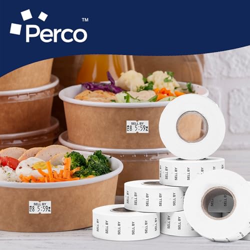 Étiquette Perco 1 ligne Labeler Gun SELL BY pack de 4 sleeves