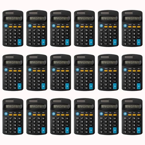Petites calculatrices de bureau à piles et solaire pour comptabilité courante
