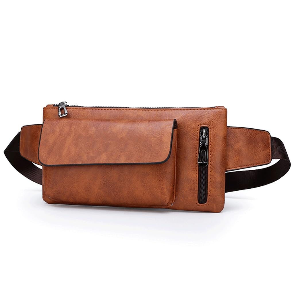 Petit sac à dos de sport et sac banane de poitrine pour homme et femme en PU
