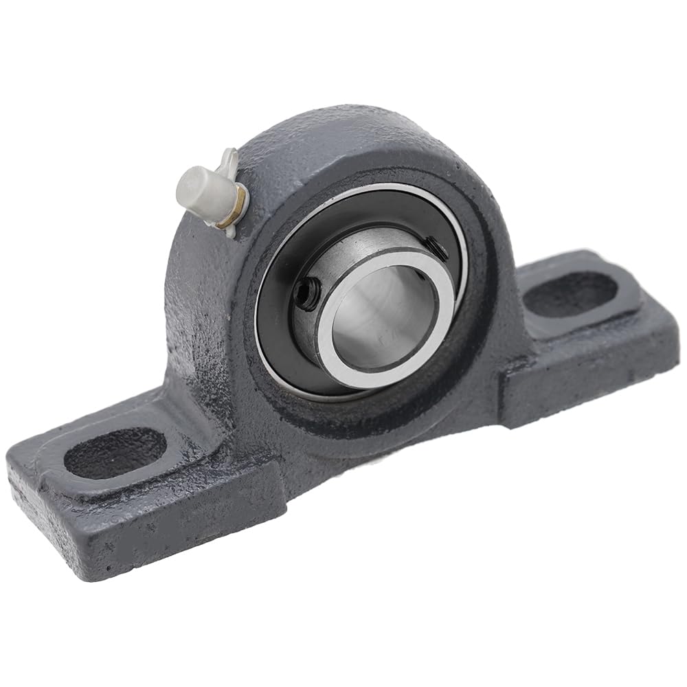 UCP204-12 - 2-Bolt Flange-Mount Ball Bearing Unit, Insert Bearing UC204-12, Cast Iron Housing P204, Bore Shaft 0.75 in, Set Screw Locking