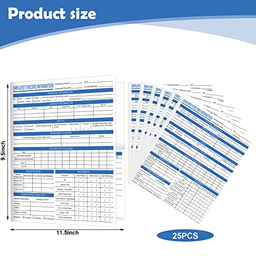 Employee Record Folders Employee File Folders 9.5 X 11.5 Inches Personnel Record Organizer For Company Office Recording Employee Confidential Info, Preprinted (25 Pcs) #TOP1