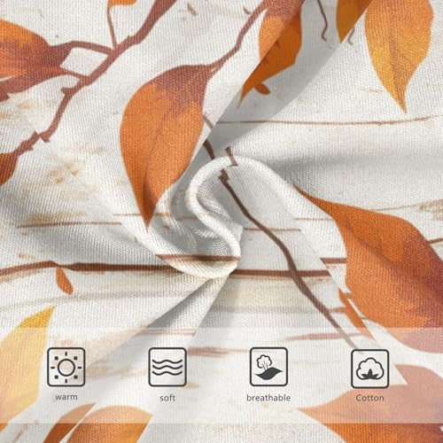 KLL Autumn Leaf on Old White Wooden Little Boys Cotton Nighttime Underwear Cute Children Undies3