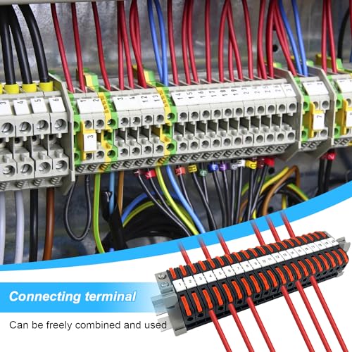 40 Stück Reihenklemmen Hutschiene, 0,08-4 mm² PCT-211 Hutschienen Klemmen, Klemmblock Klemmleiste Kit, Schnellverdrahtung Elektrischer Anschlussblock für Automatisierungsprojekte, DIY-Projekte