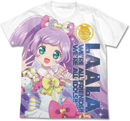 Amazon Co Jp プリパラ 真中らぁら フルグラフィックtシャツ ホワイト Sサイズ 服 ファッション小物
