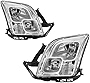VIPMOTOZ Chrome Bezel OE-Style Headlight Headlamp Assembly For 2006-2009 Ford Fusion, Driver & Passenger Side