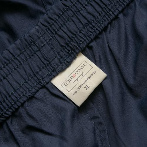 Generic Men's Navy and Black Cotton/Polyester Blend Boxer Shorts 3 Pack, XL, Navy, Black, White4