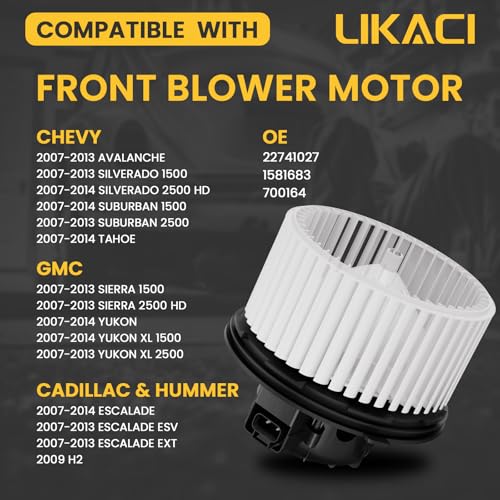 Image of Front Blower Motor 22741027 for 2007-2014 Chevy Tahoe Silverado