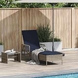 Materiales Resistentes a UV: Hecha con tela de alta calidad y un marco de ratán sólido, esta tumbona aguanta lo que sea que el clima le tire, perfecta para el uso exterior