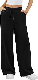 ALIMASHA Wide Leg Sweatpants Women Baggy Lounge Casual Pajama Pants 2026 Teen Girl Jogger Sweat Pants with Pockets