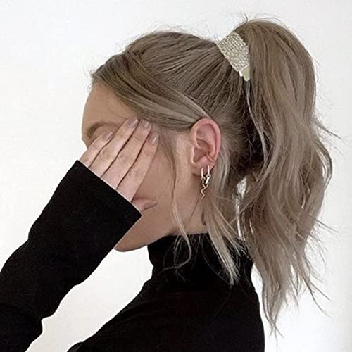 WOOXDYUK 3 Stück kleine Haarklammern für hohen Pferdeschwanz, Strass-Haifisch-Haarspangen für Frauen, Dickes langes Haar, Werten Sie Ihre Frisur mit stilvollen Strass-Haarspangen auf