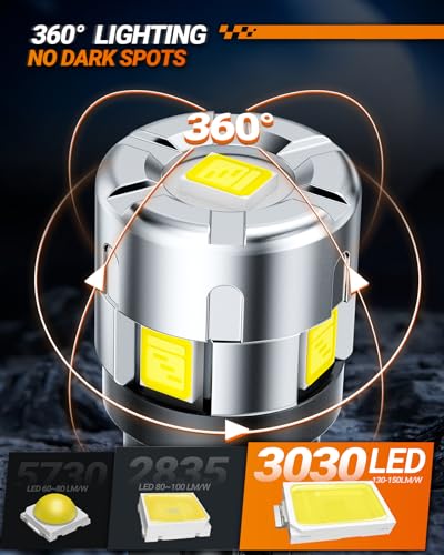 Image of SEALIGHT 194 Led Bulb 600% Brightness 168 T10 Led License Plate Light 6500k Super Bright Replacement Bulbs For Trunk, License Plate Dome Map Door Courtesy Light (Pack Of 4)