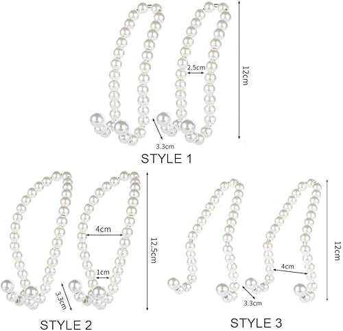 Miniatura 2 de 2 ganchos con perlas para respaldo de asiento de automóvil, organizador de ganchos para respaldo de asiento para bolsos, bolsas, llaves, decoración