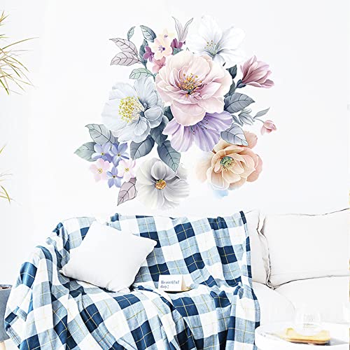 Vinilo decorativo floral Peony para pared tamaño 90x30 cm miniatura 2