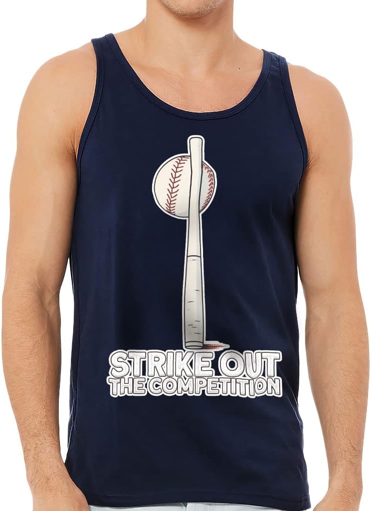 Strike Out The Competition Tank - Printed Workout Tank - Cute Jersey Tank