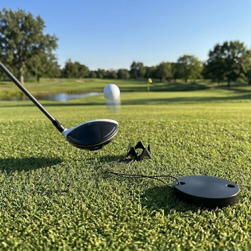 Tees pour simulateur de golf : kit noir de gadgets d'entraînement stables