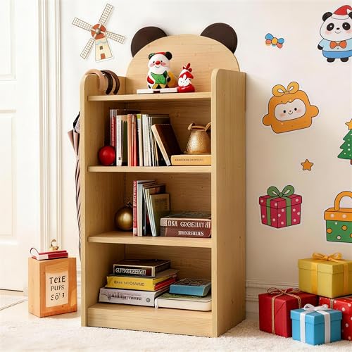 JOYCOPY Kids Book Nook with 3-Tier Adjustable Kid Book Shelf,Toddler