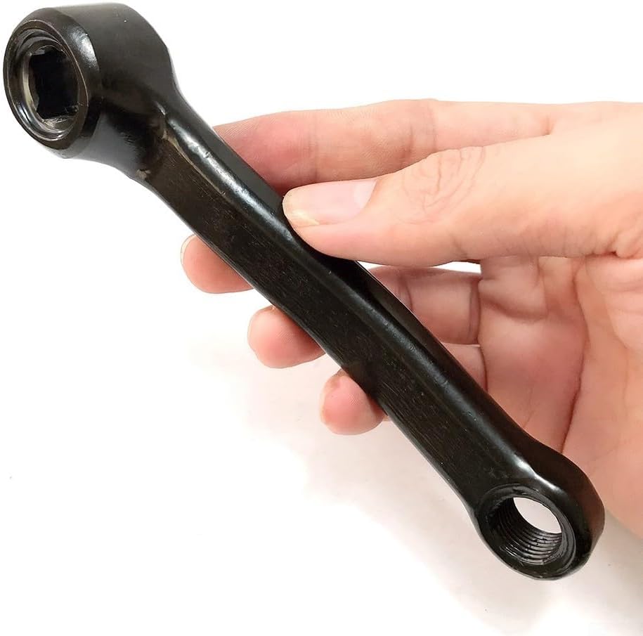 127Mm Exercise Bike Crank Left And Right, Round Hole For Mounting Pedal 9/16-20, Square Hole 13X13mm, Stationary Bicycle Indoor Trainer Workout Machine Pedal Arm Replacement(left crank)
