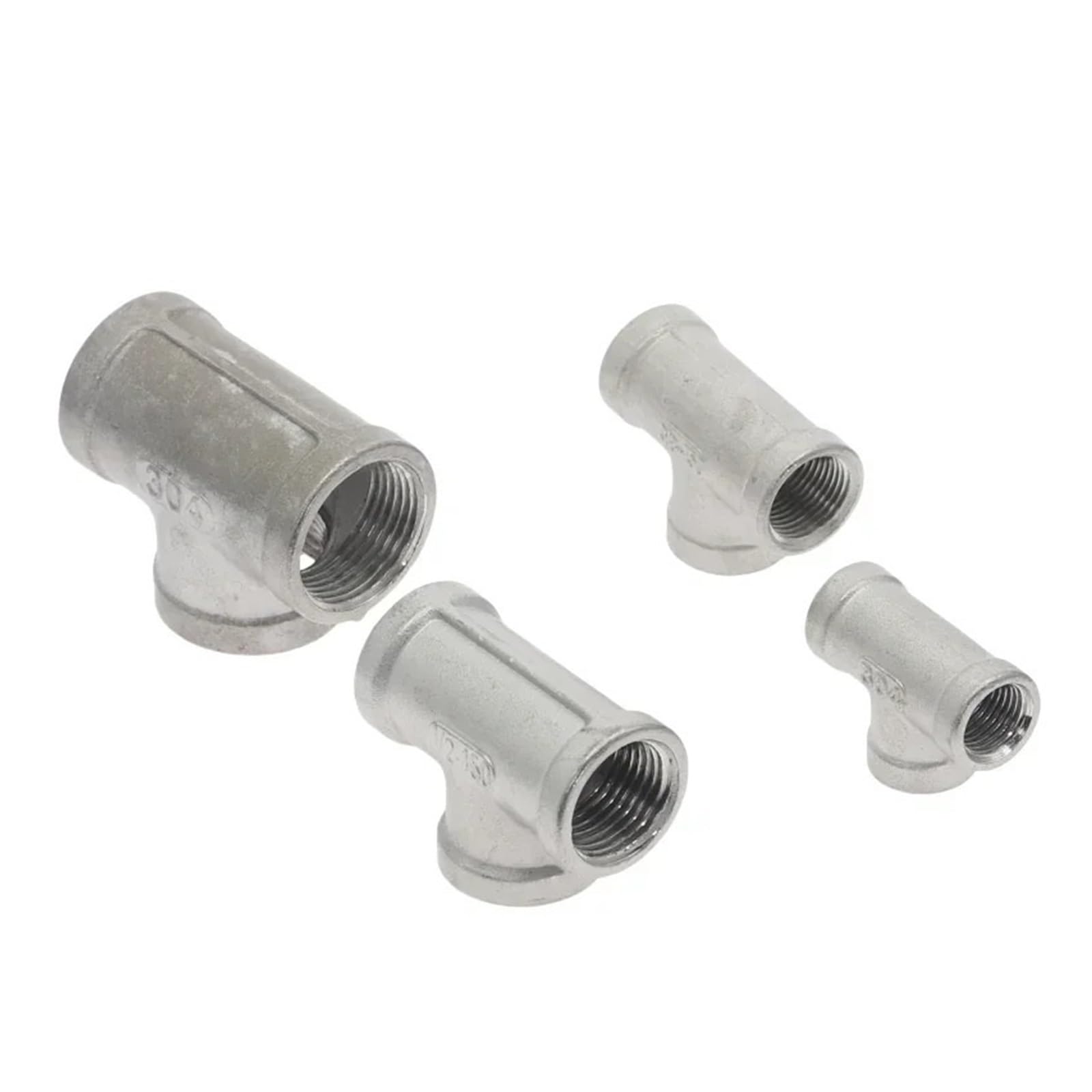 Adapter ze stali nierdzewnej 1/8" 1/4" 3/8" 1/2" 3/4" 1" 1-1/4" 1-1/2" Gwint żeński BSP Łącznik do rur wodnych Trójnikowy adapter SS 304(2-1/2")