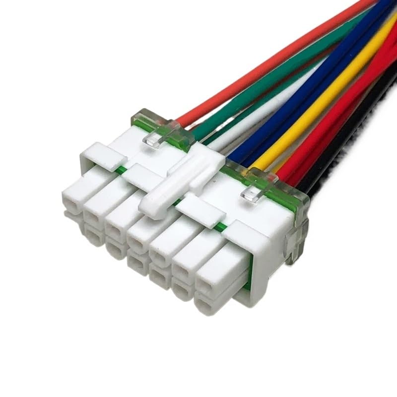 5557-4.2mm Electric Vehicle Controller Plug 2p3p4p6p8p10p12p14p16p Wiring Harness Water Proof Connector Wire Length 30cm(14p Female,5sets)