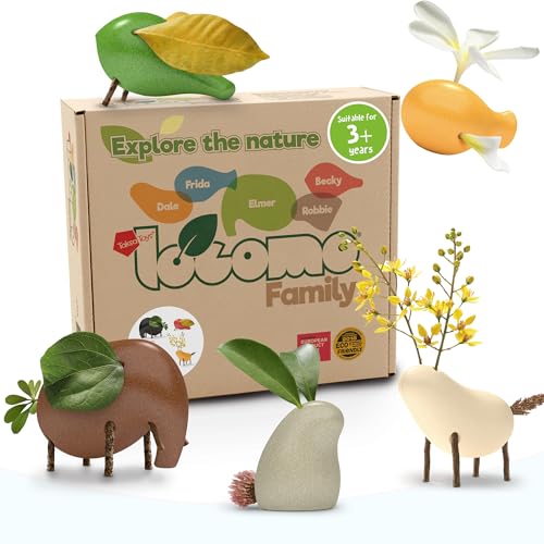 Nature Wooden Animal Figures Waldorf Educational Toy Set (5)