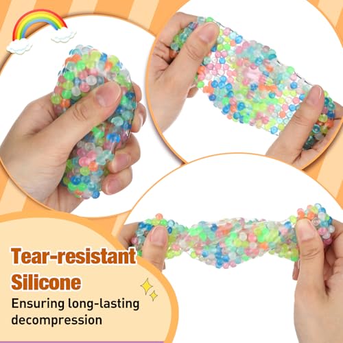 Tasdurian 12 Set Glowing DIY Stress Ball Making Kit Empty Stress Ball DIY Kit with Transparent Blank Skins Glowing Fillers Expander Tool Vacuum Evacuating Device(Ocean) - Image 3