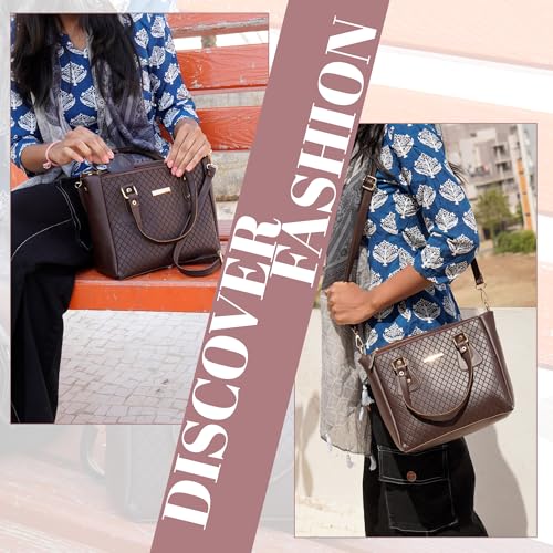 Image of Storite PU Leather Hand Bag | Shoulder Bags for Women with Strap (Dark Brown)
