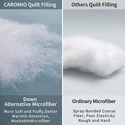 Caromio Quilt Sets Queen, Geometric Diamond Stitched Bedspread For All Season, Lightweight Breathable Down Alternative Coverlet Sets For Queen Bed 3 Pieces, White, 90X96 Inch #TOP7