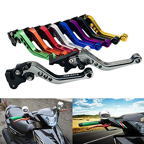 Yorten 2 peças de liga de motocicleta/scooter/bicicleta elétrica com freio e alavanca de embreagem p