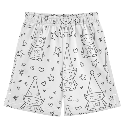 Cute Prince Athletic Shorts with Zipper Pockets, Youth Boys Athletic Running Shorts for Summer