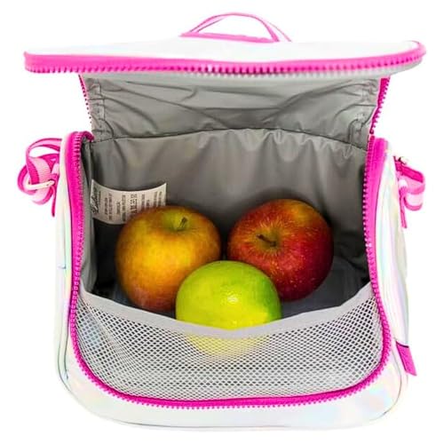 Kit Mochila de Rodinhas Luluca Holográfica Com Lancheira E Estojo