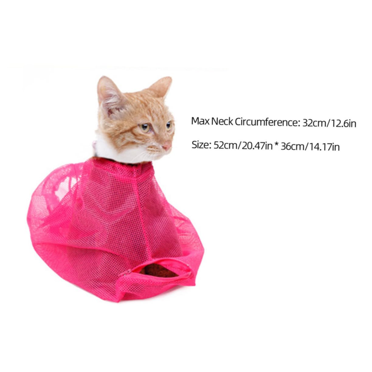 Parliky Multi-Functional Cat Grooming Bag Pet Bathing Bag for Nail Trimming Feeding