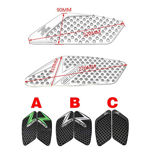 Yorten Almofada de tanque antiderrapante para motocicleta Adesivo Joelheira Almofadas laterais de tr