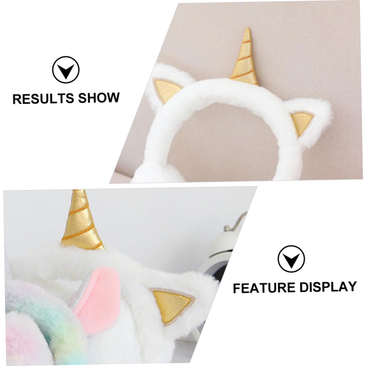 Healvian Warm Stylish Plush Ear Muffs Unicorn Design for Adults Children Ear Warmer Bag