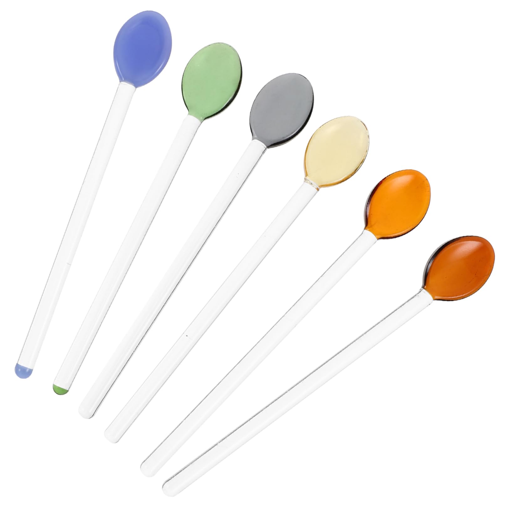 Cabilock 60piezas Cucharas De Resistentes Al Mango De Cucharas Para Café y Cócteles Utensilios De Cocina Transparentes