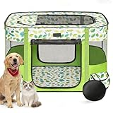 Halorin Parc pour chiots, Parc pour animaux, Maison pour chien portable, Clôture pliable pour animaux de compagnie, 81 * 61 * 56 cm, Parc pour chiots pour l'intérieur, Maison portable pour petits