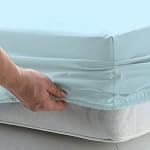 Pizuna Couverture de couette en coton Queen Blanc 3 PC, 400 Nombre de fils 100% Couverture de couette à couette longue en coton avec fermeture à bouton cachée (100% Couverture de duvet Reine en coton)